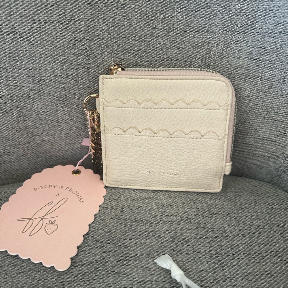 Poppy and Peonies Card Holder in Cream